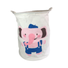 Cesto Organizador Infantil Dobrável Redondo Estampa Elefante