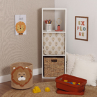 Cesto Organizador Infantil Feltro Marrom 31x31x31 cm Leão Oikos