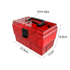 Cesto Organizador Maleta Vermelha Translúcido/ Preto Crippa