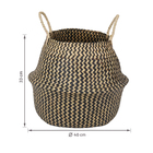 Cesto Organizador Seagrass Marrom 33x40x33 cm Oikos