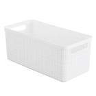Cesto Organizador Médio Branco 13,2x11,5x27,7cm 3,7L Juta Nitron