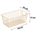Cesto Organizador Metal Dourado 40x24x17cm Dandy Arthi