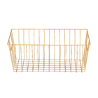 Cesto Organizador Metal Dourado 40x24x17cm Dandy Arthi