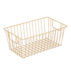 Cesto Organizador Metal Dourado 40x24x17cm Dandy Arthi