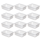 Cesto Organizador Multiuso Transparente 12 Peças 25x19,5cm G