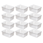 Cesto Organizador Multiuso Transparente 12 Peças 29x20,5cm Ex