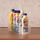 Cesto Organizador Multiuso Transparente Comprido Kit 12 Peças