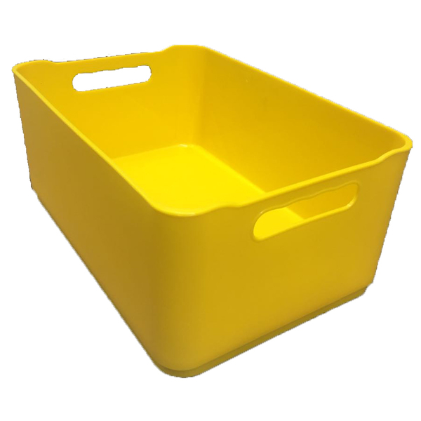 Cesto Organizador Plástico Amarelo 0,5L 6x9x13,5 Spaceo