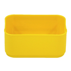 Cesto Organizador Plástico Amarelo 6x9x13,5cm 0,5L Spaceo