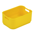 Cesto Organizador Plástico Amarelo 6x9x13,5cm 0,5L Spaceo