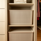 Cesto Organizador Plástico Bege Flow 32L 26x35x43cm OU