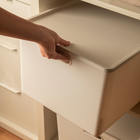 Cesto Organizador Plástico Bege Flow 32L 26x35x43cm OU