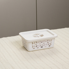 Cesto Organizador Plástico Branco 1,5L 9x21,6x15,4cm Uz Utilidades