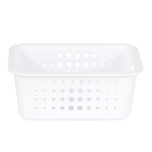 Cesto Organizador Plástico Branco 12,5x29x19,5cm 4,5L Organize OU