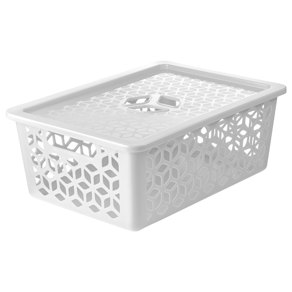 Cesto Organizador Plástico Branco 15L 16,6x43,6x31,2cm Uz Utilidades