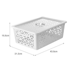 Cesto Organizador Plástico Branco 15L 16,6x43,6x31,2cm Uz Utilidades