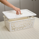 Cesto Organizador Plástico Branco 15L 16,6x43,6x31,2cm Uz Utilidades