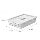 Cesto Organizador Plástico Branco 9L 10,6x43,6x31,2cm Uz Utilidades