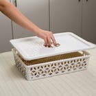 Cesto Organizador Plástico Branco 9L 10,6x43,6x31,2cm Uz Utilidades