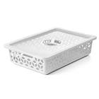 Cesto Organizador Plástico Branco 9L 10,6x43,6x31,2cm Uz Utilidades