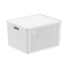 Cesto Organizador Plástico Branco Flow 32L 26x35x43cm OU