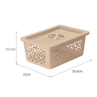 Cesto Organizador Plástico Capuccino 5L 13,1x30,8x22cm Uz Utilidades
