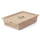 Cesto Organizador Plástico Capuccino 9L 10,6x43,6x31,2cm Uz Utilidades