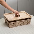 Cesto Organizador Plástico Capuccino 9L 10,6x43,6x31,2cm Uz Utilidades