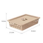 Cesto Organizador Plástico Capuccino 9L 10,6x43,6x31,2cm Uz Utilidades