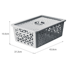 Cesto Organizador Plástico Cinza 15L 16,6x43,6x31,2cm Uz Utilidades