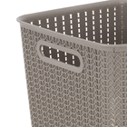 Cesto Organizador Plstico Ratan Cinza 165L 285x285x52cm So Bernardo