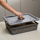 Cesto Organizador Plástico Cinza 9L 10,6x43,6x31,2cm Uz Utilidades