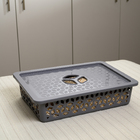 Cesto Organizador Plástico Cinza 9L 10,6x43,6x31,2cm Uz Utilidades