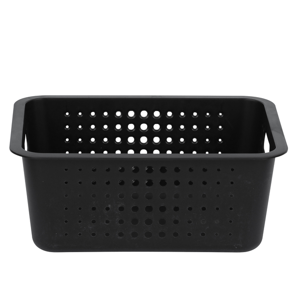 Cesto Organizador Plástico Preto 16,5x41x31cm 14,2L Organize OU