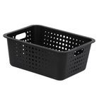 Cesto Organizador Plástico Preto 16,5x41x31cm 14,2L Organize OU