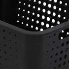 Cesto Organizador Plástico Preto 16,5x41x31cm 14,2L Organize OU