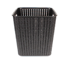Cesto Organizador Plástico Ratan Preto 16,5L 28,5x28,5x52cm São Bernardo