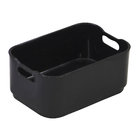 Cesto Organizador Plástico Preto 6x9x13,5cm 0,5L Spaceo