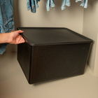 Cesto Organizador Plástico Preto Flow 32L 26x35x43cm OU