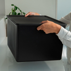 Cesto Organizador Plástico Preto Flow 32L 26x35x43cm OU