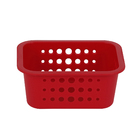 Cesto Organizador Plástico Vermelho 8x18,5x14,5cm 1,3L Organize OU