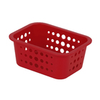 Cesto Organizador Plástico Vermelho 8x18,5x14,5cm 1,3L Organize OU