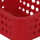 Cesto Organizador Plástico Vermelho 8x18,5x14,5cm 1,3L Organize OU