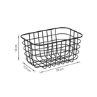 Cesto Organizador Metal Preto 13x17,2x25 cm Sensea