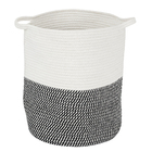 Cesto Organizador Cordas Preto 33x40x33 cm Duo Oikos