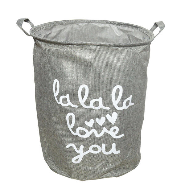 Cesto Organizador Roupa Suja Dobrável Grande 40x50 Grafite