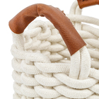 Cesto Organizador Tecido Branco 18x18x18cm YOI