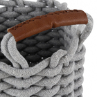 Cesto Organizador Tecido Cinza 28x28x28cm YOI