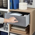 Cesto Organizador Tecido Cinza Nonwoven 13,4L 14x31x31cm Spaceo