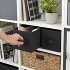 Cesto Organizador Tecido Preto Nonwoven 6,31L 14x14x31cm Spaceo